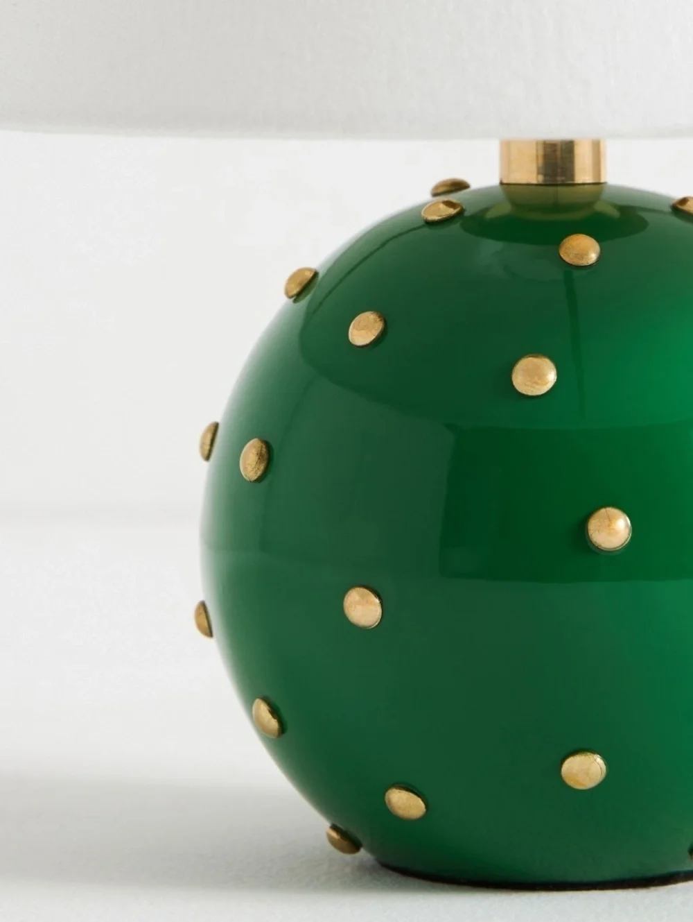 Anthropologie Jeanette Beaded Brass Mini Table Lamp